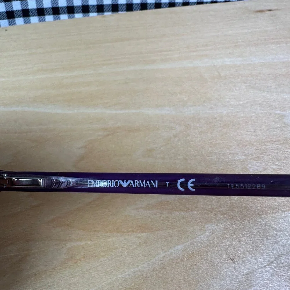 Emporio Armani EA3053 Eyeglasses Square Frames Purple Tortoise Shell